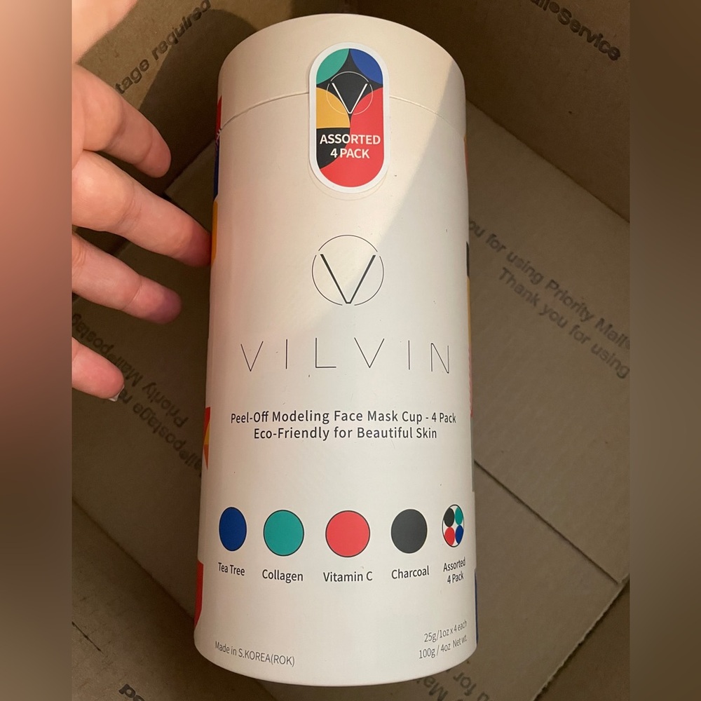 Vilvin Peel-Off Modeling Face Mask Cup - 4 Pack